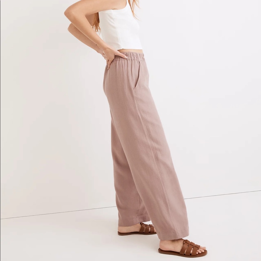 COPY - NWT Madewell Breezewoven Pull-On High-Rise Straight Pants Mauve Shadow M